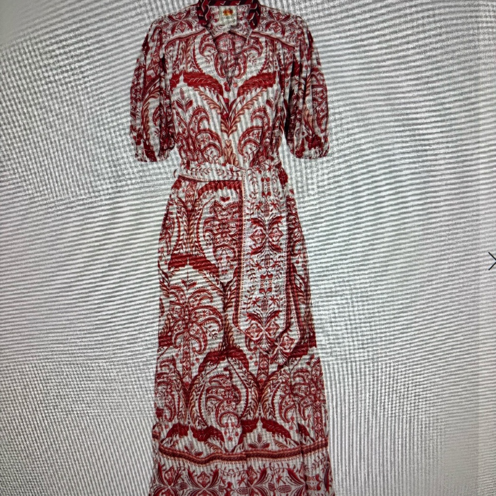 FARM RIO Tropical Cameo paisley cotton maxi dress
